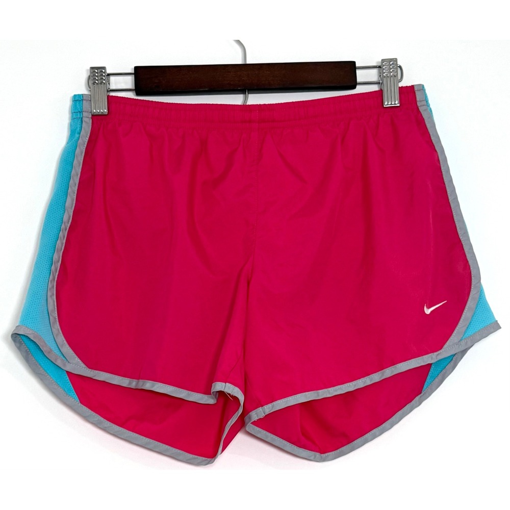 Nike Dri-FIT Tempo Pink Turquoise Running Shorts Women's XL